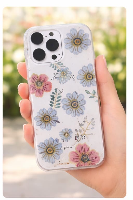 Luxury Daisy Flower Case for iPhone 16 Pro Max | Stylish Protective Back Cover