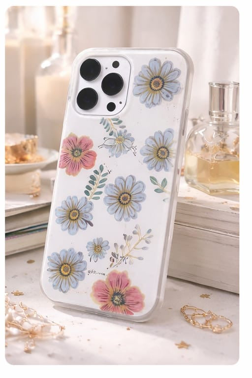 Luxury Daisy Flower Case for iPhone 16 Pro Max | Stylish Protective Back Cover