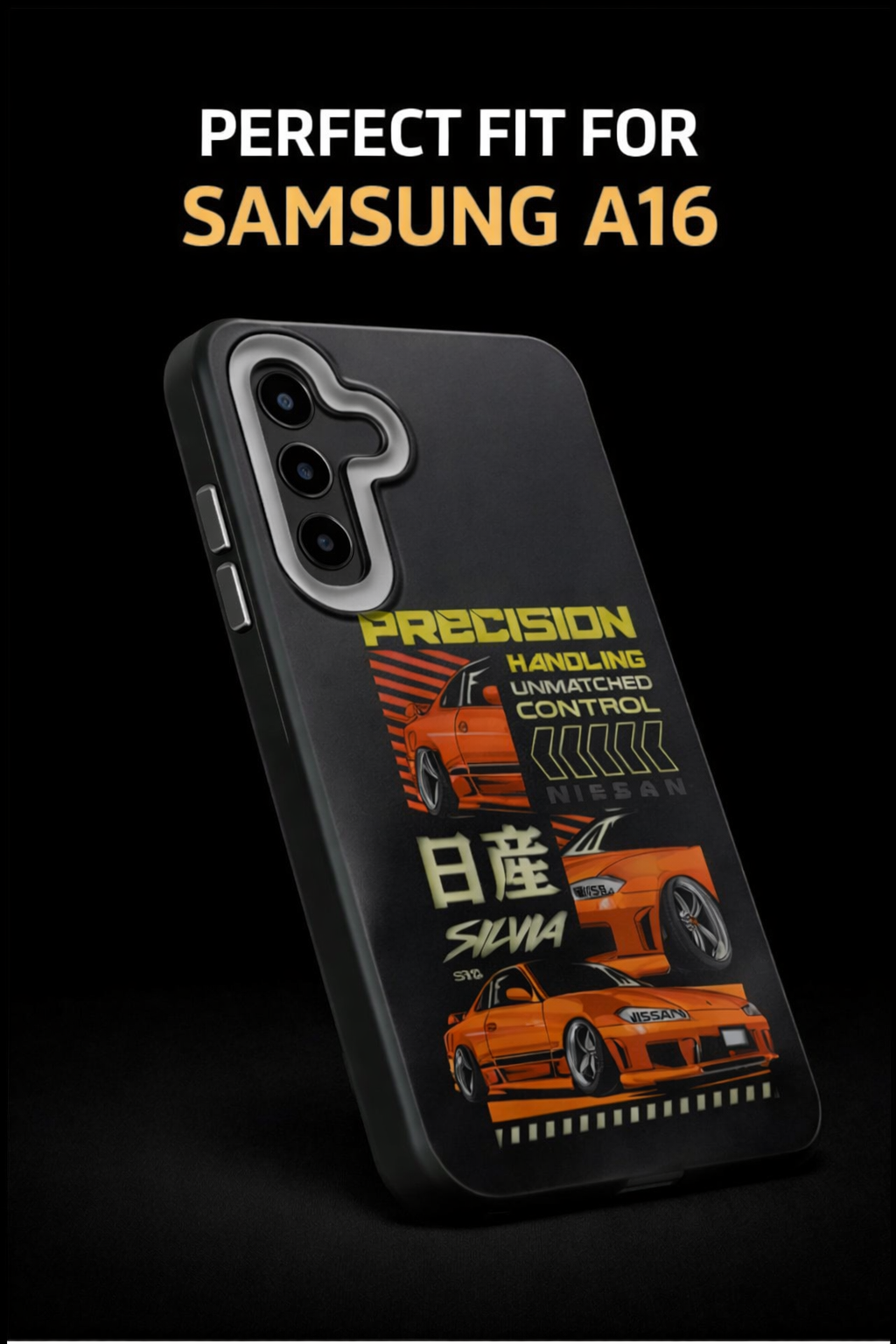 Nissan Silvia Racing Edition Back Cover for Samsung Galaxy A16 – Premium Shockproof Car Design Case